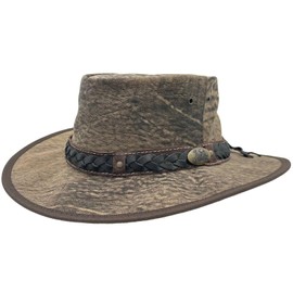Jacaru Australia 1133 Roo Nomad Traveller Hat with Bag, Stonewash Brown, X-Large