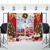 10x8ft Vinyl Christmas Photography Backdrops Xmas Window Photoshoot Backdrop Xmas