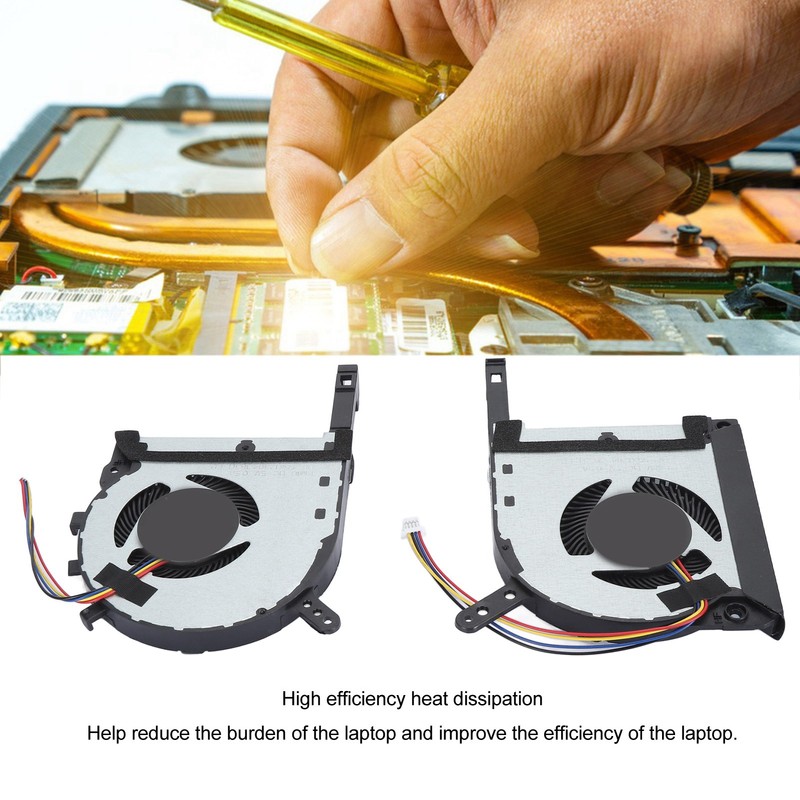 2pcs Laptop CPU GPU Cooling Fan 4 Pin Silent Efficient