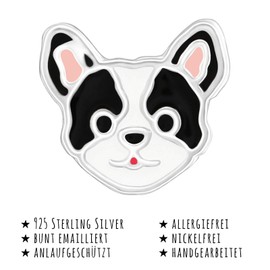 Monkimau Girls' Earrings Dog Head Stud Earrings 925 Sterling Silver, Sterling Silver