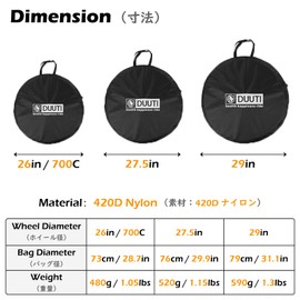TRIWONDER Bike Wheel Bag Wheelset Bag Bicycle Wheel Travel Case 26'' 27.5'' 29'' Mountain Road Bike Wheel Carrying Bag MTB Wheel Cover Bag (2 Pack, 26'')