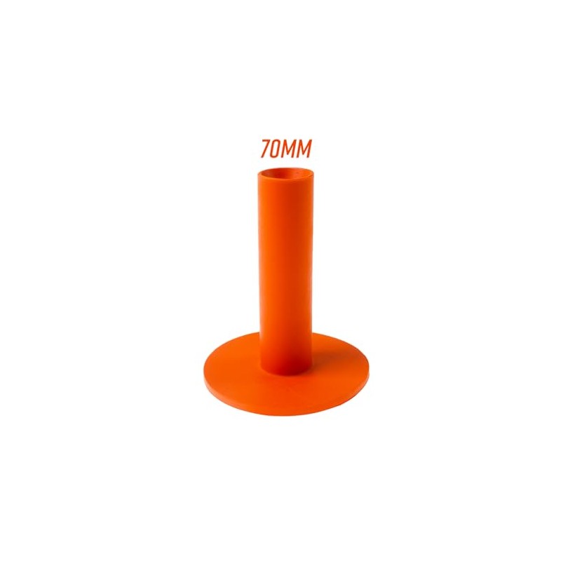 ECADDIE 70mm Orange Driving Range Rubber Golf Tees (3 Pack)