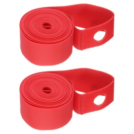 sourcing map 2pcs Bicycle Rim Strip for 700C Bike Tires Puncture Proof TPU Bicycle Inner Tube Flat Protector Tire Liner for Mountain and Road Bicycle, Red