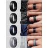 MUSSIN Silicone Wedding Rings for Men Comfort Fit Men's Wedding