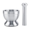 Stainless Steel Mortar Pestle Beans Garlic Spices Foodstuffs Grinder Kitchen
