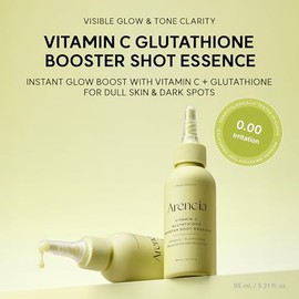 Arencia Esencia potenciadora de glutatión de vitamina C, esencia facial con niacinamida, cuidado de manchas oscuras, 95 mL/3.21 fl oz