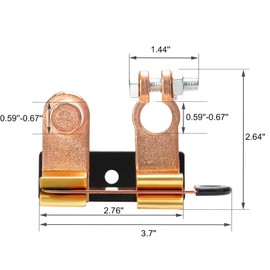 CZC AUTO Top Post Battery Disconnect Switch Solid Brass Knife Blade Master Switch 12V/24V Knife Power Shut Off Isolator for Car Marine Boat RV ATV, Vertical