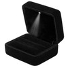GBYAN 2 Slots Ring Box with LED Light Velvet Couple