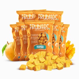 Frubites Freeze Dried Mango, Crunchy Fruit Snacks, No Sugar|No Preservatives|Gluten-free, Vegan|Non-GMO - 1.06oz,7Packs