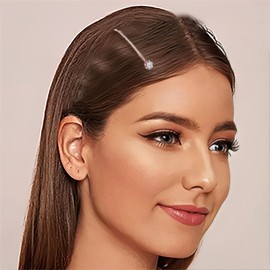 Zeshimb Rhinestone Hair Barrettes for Women Bling Crystal Duckbill Clip Non-Slip Hair Clip for Thick Thin Hair Sparkly Gemstone Wedding Bridal Hair Hairpin Accessories for Styling Sectioning