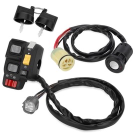 Handlebar & Key Switch for Honda Rancher 350 ES 2000-2005 Rancher 400 2004-2007 Rubicon 500 Foreman 500 ES 2001-2006 Rincon 650 680 2003-2007 Electric Shift 35200-HN7-003 35020-HN5-A10 35100-HN5-670