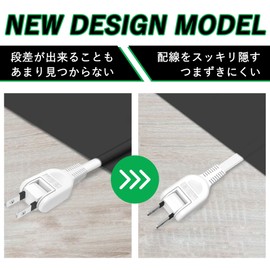 FUMITAKE Extension Cord, 3.3 ft (1 m), Heat Resistant, Outdoor Power Cord, 15a, Extension Cord, Short, Outlet Extension, Wiring Hidden, White, Flame Retardant PVC, For Home and Office, PSE Certified,