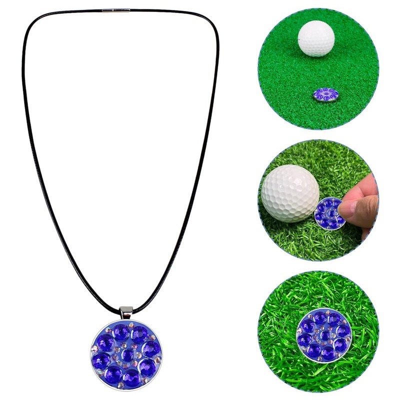 Yardwe Golf Ball Marker Golf Hat Clip Necklace Golf Marker