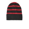SPORT-TEK Unisex Striped Beanie with Solid Band