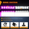 Nilight 12LED Traffic Advisor Strobe Light Bar Purple White Emergency