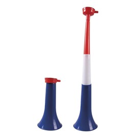 LES COTILLONS D'ALSACE France Fan Trumpet, 59 cm, Blue, White, Red, Vuvuzela Plastic, Football Stadium Rugby 2024, without Gas