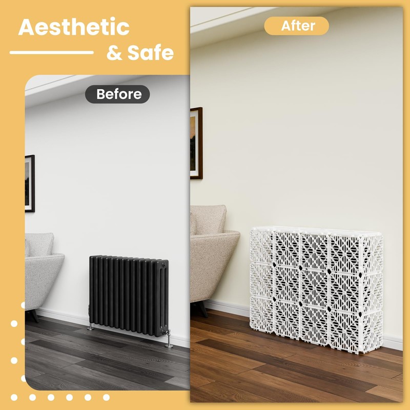 Somcthao 12-Pack Radiator Cover for Home - Safety Easy Snap