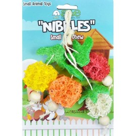 AE Cage Company Nibbles Fruit Bunch Loofah Chew Toy - (8 Units)