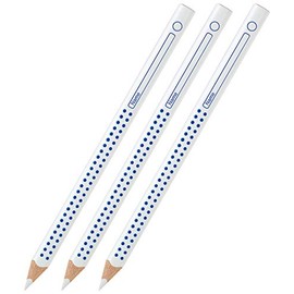 Faber-Castell Jumbo Grip 110801 Colouring Pencils for Notebooks and Blackboards, White (3)