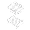 Double Layer Baking Grill Stainless Steel Dishwasher Safe Heat Evenly