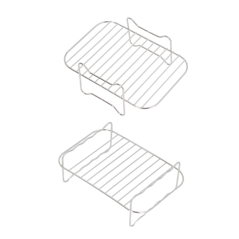 Double Layer Baking Grill Stainless Steel Dishwasher Safe Heat Evenly