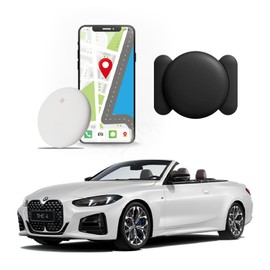 Mini Hidden GPS Tracking Device for Vehicles, Cars etc, Hidden GPS Car Tracking Device with Magnetic Waterproof Case, Running in Apple FIND My, No Extra Monthly fee(1PC Withe Device Black case)