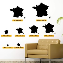France. - 0421 - Home Decor - Wall Decor - Geography - Europe - Map - Country Decal - République française