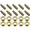 Katouigb Pool Safety Cover Brass Anchor with Beauty Collar Disc