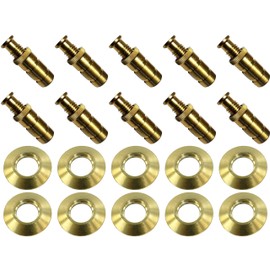 Katouigb Pool Safety Cover Brass Anchor with Beauty Collar Disc - Universal Fit - 10 Pack