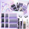 Eyelash Extension Kit, 1 Box Individual False Eyelashes & Eyelash