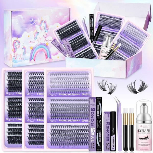 Eyelash Extension Kit, 1 Box Individual False Eyelashes & Eyelash
