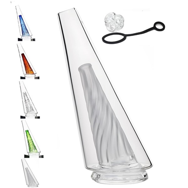 Glass Attachment Accessories, Replaceable Crystal Glass Flower Vase for Home