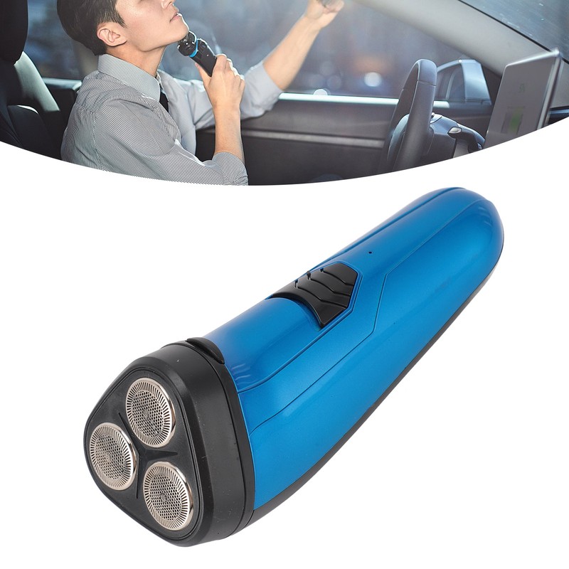 Electric Beard Trimmer 3 Floating Heads Rechargeable Precise Cutting Cordless