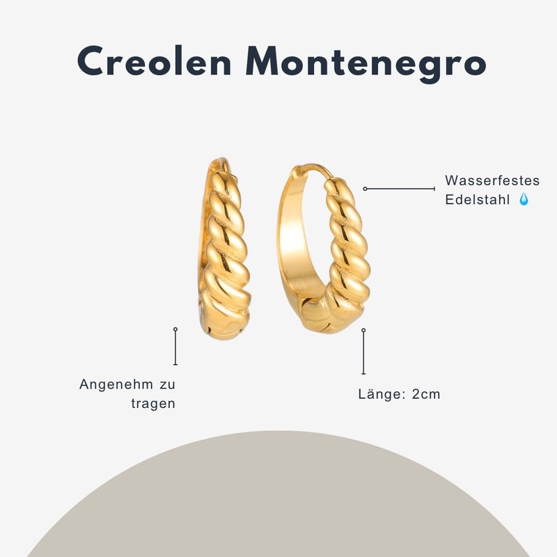 Monte Earrings, Stainless Steel