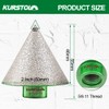 KURSTOL Diamond Cone Tile Bit - Diamond Countersink Drill Bit
