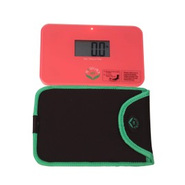 NEWLINE NY NewlineNY Auto Step On Super Mini Smallest Travel Bathroom Scale with Sleeve: SBB0638SM+S001-MG (Strawberry Ice)