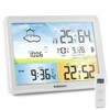 Weather Station Wireless Indoor Outdoor Weather Stations with Atomic Clock,
