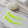 Solid Color Neon Green Press on Toenails for Women, Glossy