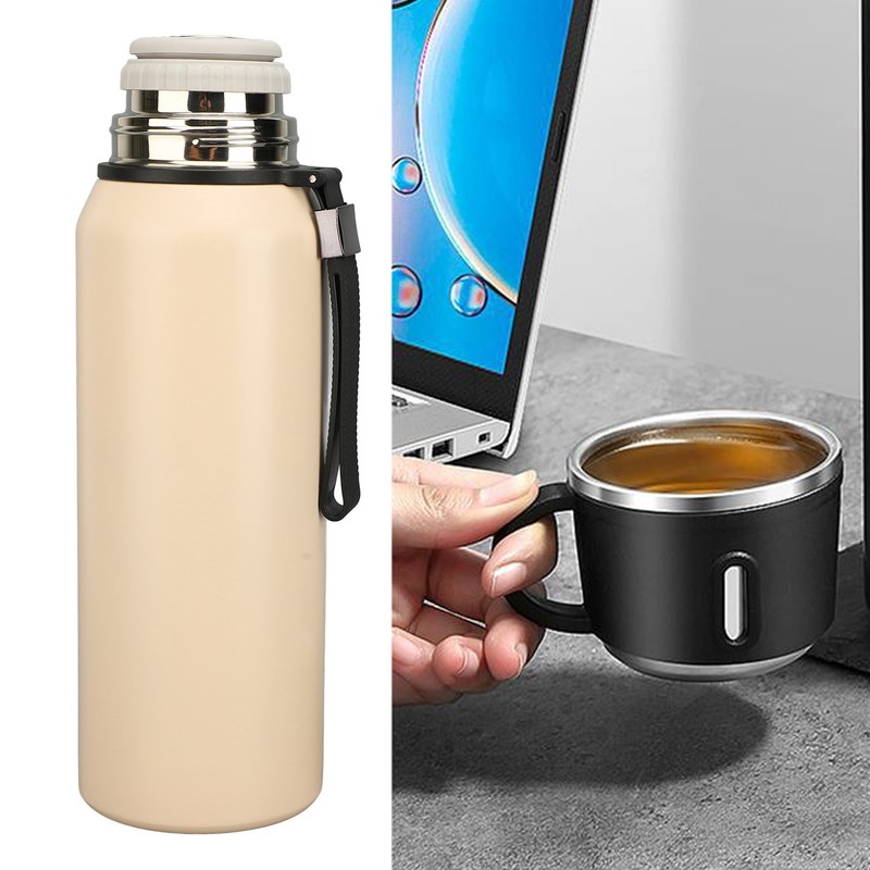 Vacuum Water Bottle 1200ml Stainless Steel Portable Insulated Water Cup