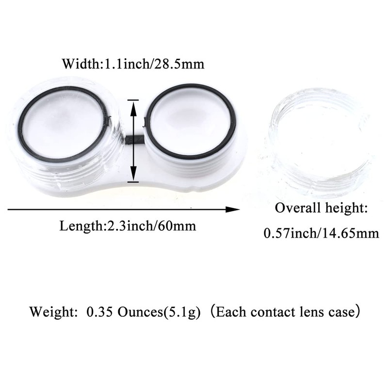 HAHIYO Contact Lens Case Box Holder Diameter 24mm Durable Leakproof