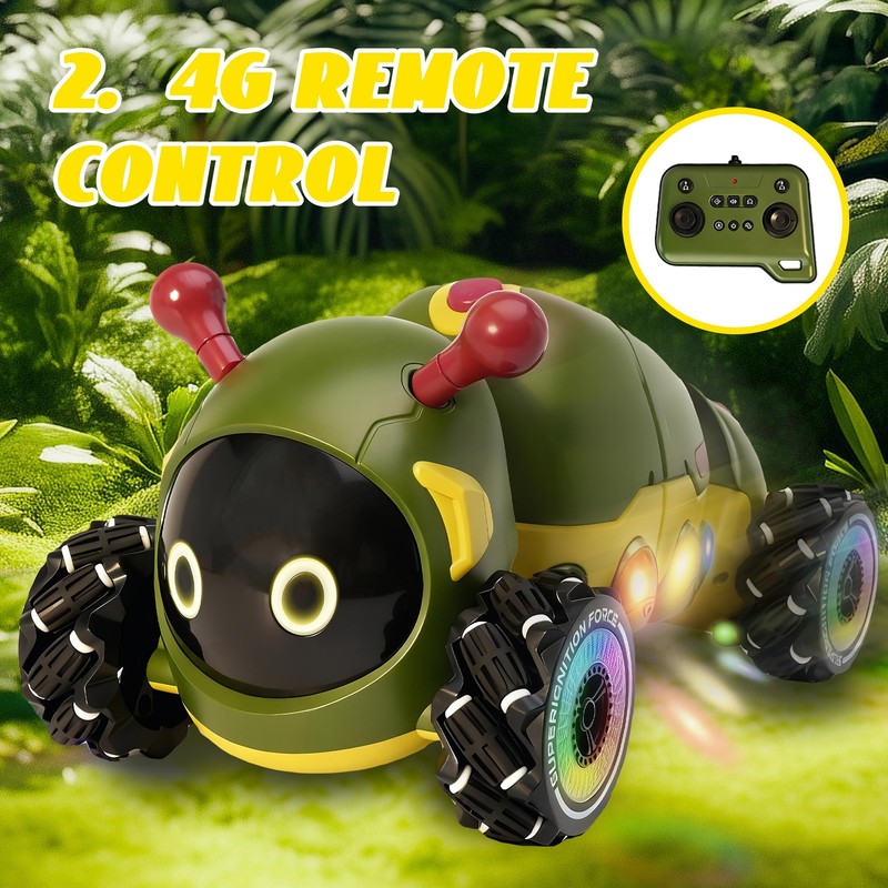 Rc Stunt Remote Control Car Toys, 4WD Hand Remote-Controlled Bionic