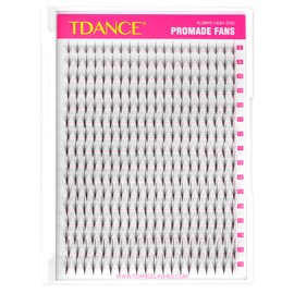 TDANCE Premade Fans Eyelash Extensions 320 Fans Pre Made Fans Lash Extensions Middle Stem Heat Bonded Premade Lash Fans Volume Lash Extensions(320-WISPY-7D-0.05-C-8-15mm)