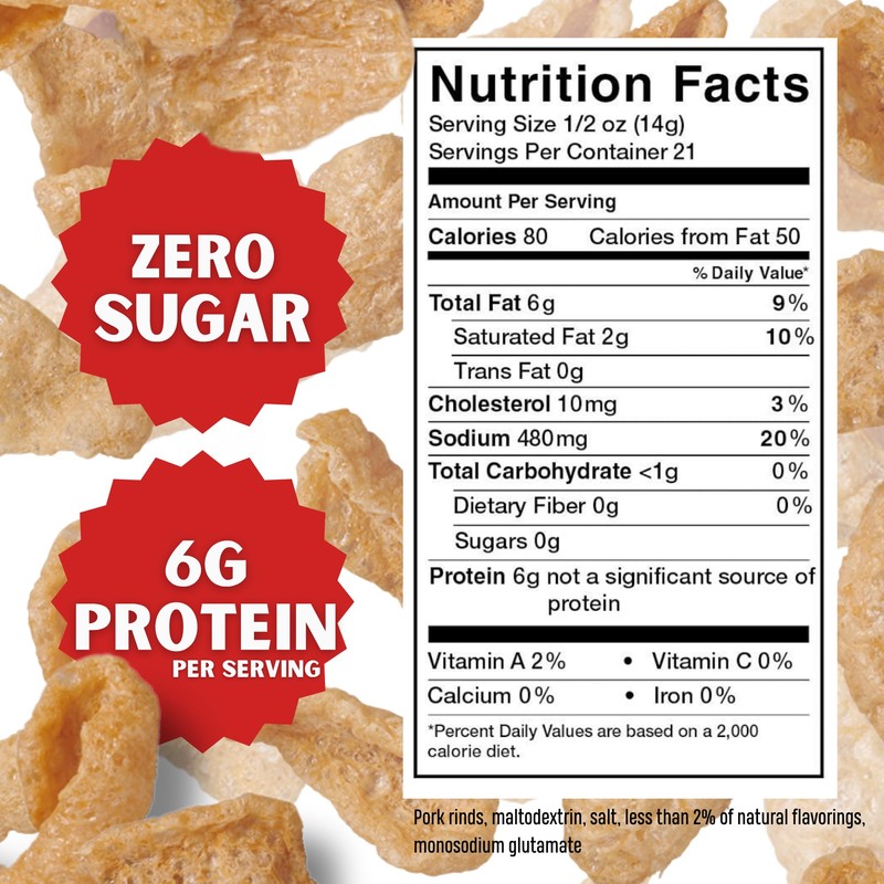 Lowrey's Bacon Curls Microwave Pork Rinds (Chicharrones), Original, 1.75 Ounce