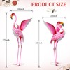 MUMTOP Flamingo Garden Statues for Outside, 2 Pack Flamingos Garden