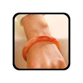 Inilbran Boho Acrylic Chunky Bangle Bracelet Vintage Round Stackable Cuff Bracelet White Resin Geometric Cuff Bracelet Cuff Open Adjustable Bangle Bracelet Jewellery for Women, Zinc