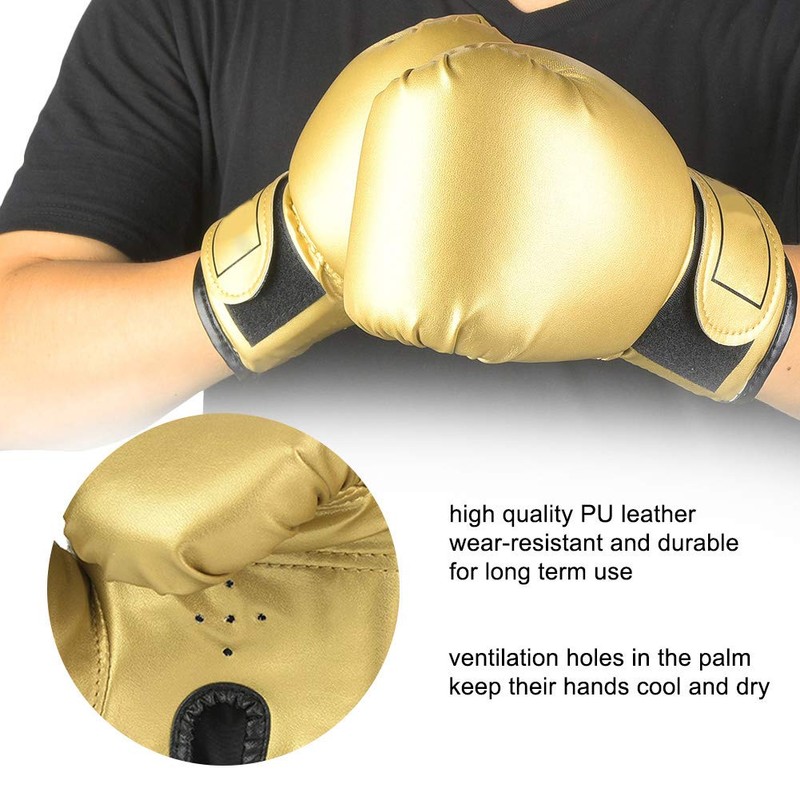 Boxing Gloves PU Leather Boxing Gloves Kickboxing Martial Arts Karate