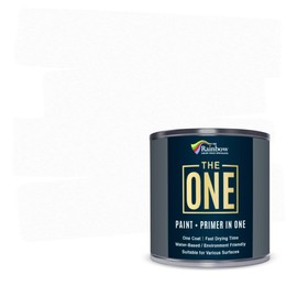 THE ONE Paint & Primer: Most Durable All-in-One Furniture Paint, Cabinet Paint, Front Door Paint, Craft Paint, Bathroom, Kitchen - Interior & Exterior (White, Matte, 2.5 Liter)