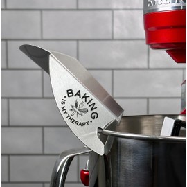 New Metro Design Pouring Chute Accessory, Fits Most Metal Stand Mixer Bowls, Baking is my Therapy