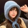 Women's Solid Wool Balaclava Hat for Autumn/Winter (lf1799) Free Size/M [56-58cm] 4ea