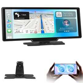 Carplay Bildschirm für Auto mit Wireless Carplay Android Auto und Super Link, 10,26 Zoll Car Play Bildschirm Unterstützung GPS Navigation, Bluetooth, FM Übertragung, OTA Upgrade, Sprachsteuerung